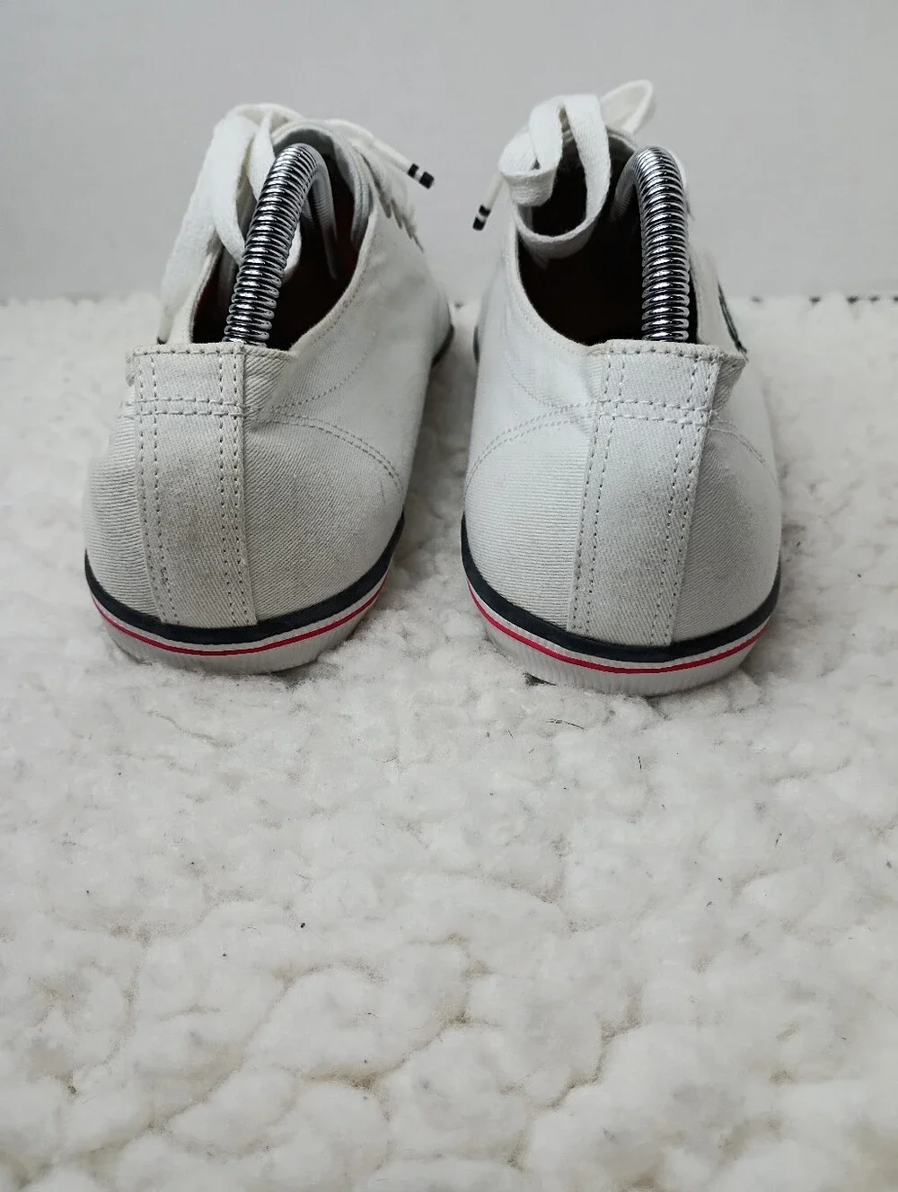 Fred Perry Kingston Twill White Canvas Sneakers Shoes Men's US 9 EU 42 B6259S